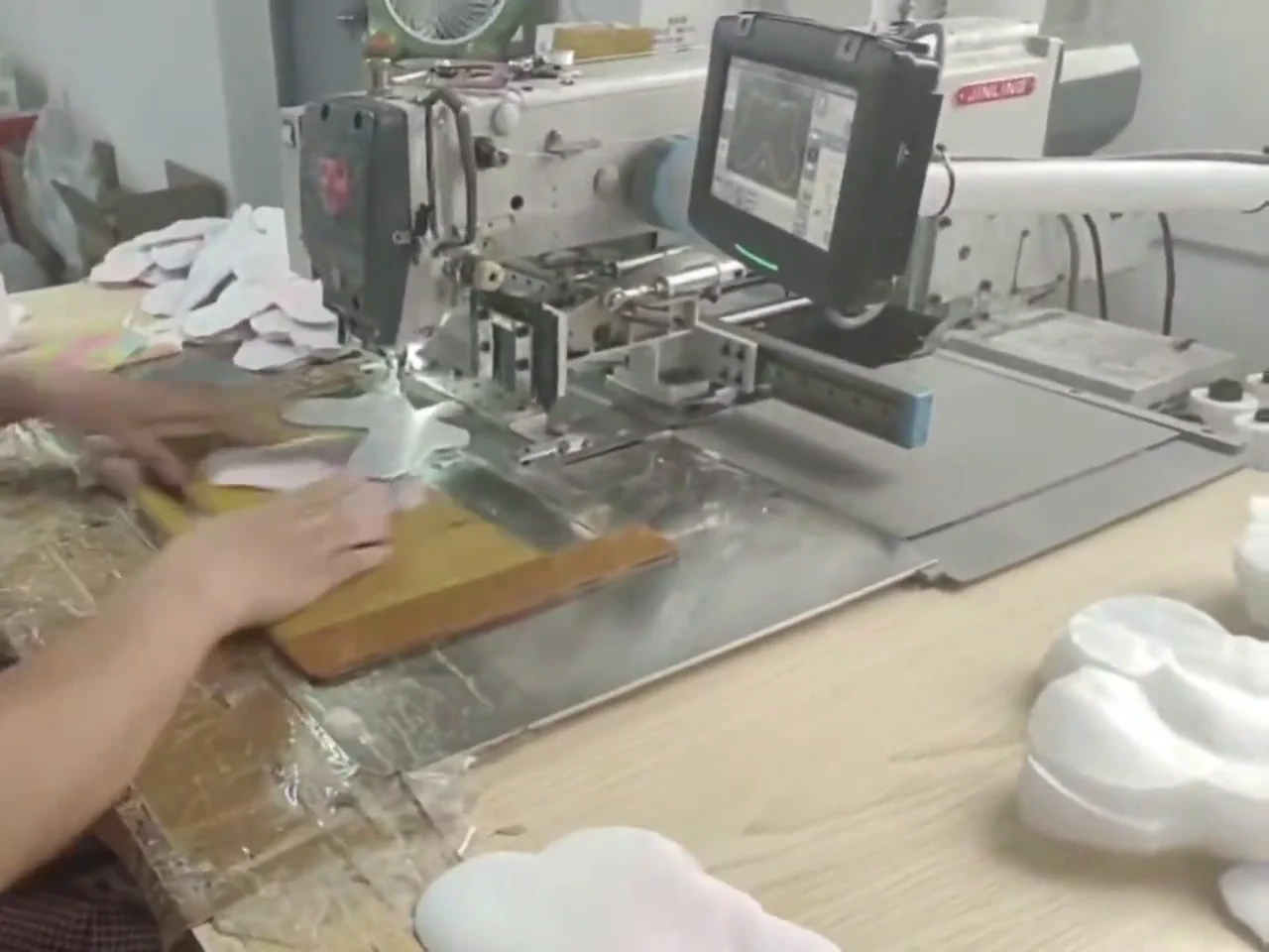 Plush toy production — sewing on the factory floor